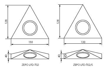 Lampada sottopensile spot ZEPO LFD-T02-C/M - Kanlux